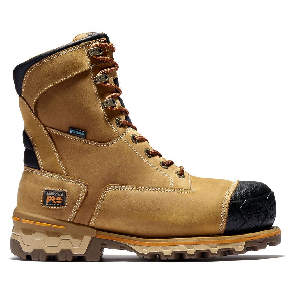 Timberland Mens Work Boots PRO® Boondock 8" Comp Toe - Brown/Black - India CZ0935762